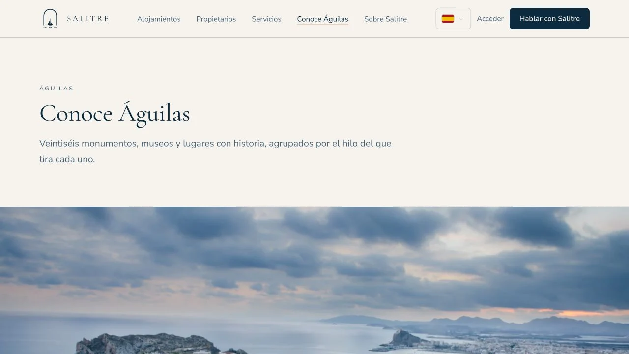 Contenido de destino: una página para conocer Águilas.